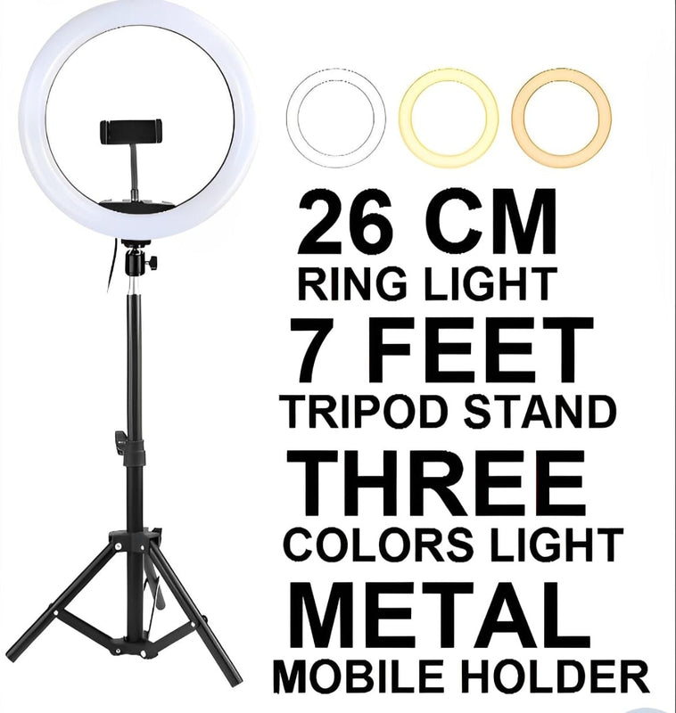 26CMHolder LED Ring Light with Mobile