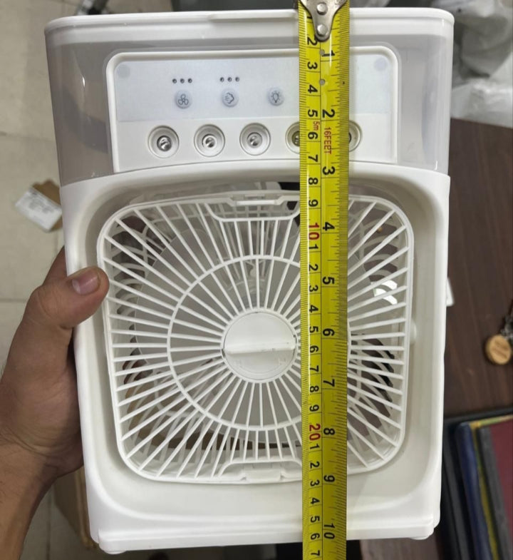 With LED 10-INCH DESKTOP Water Mist Air Cooler With 5 hole spray and 3 Speed Modes